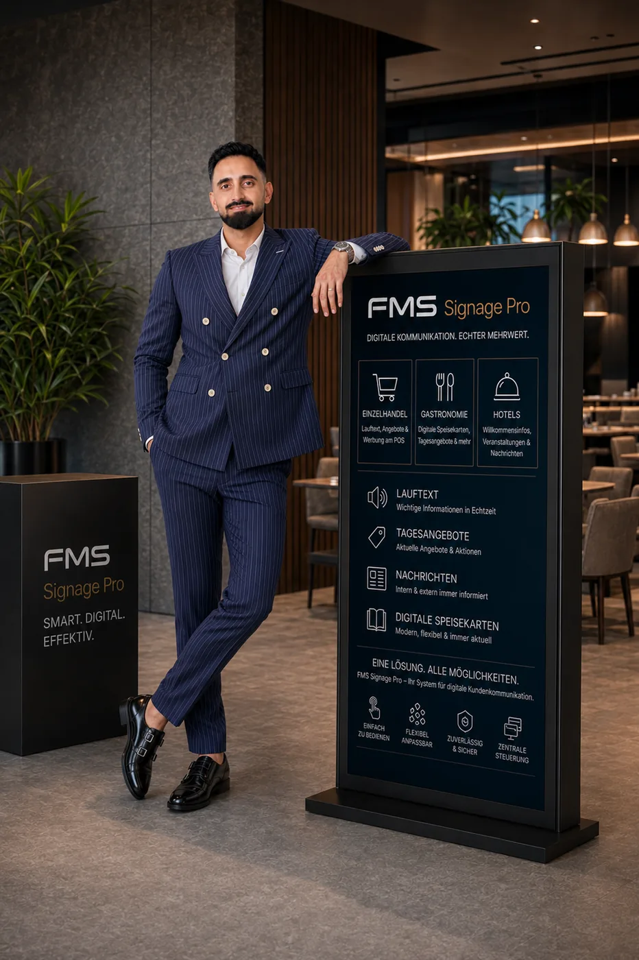 FMS Signage Pro – digitale Werbefläche von Fastlane Concepts